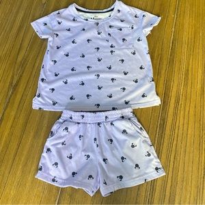 Mini mouse lavender purple pajama set